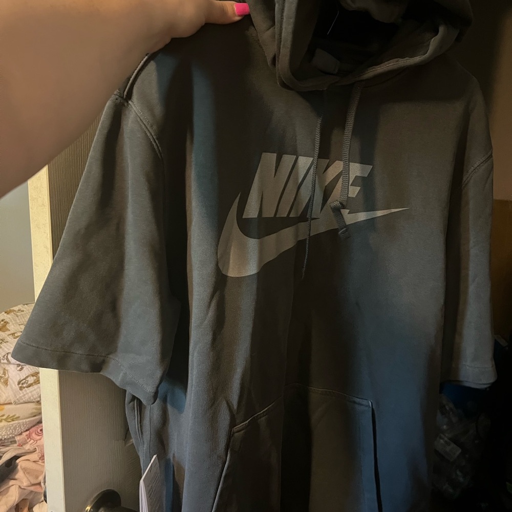 Nike Black Short Sleeve Hoodie
